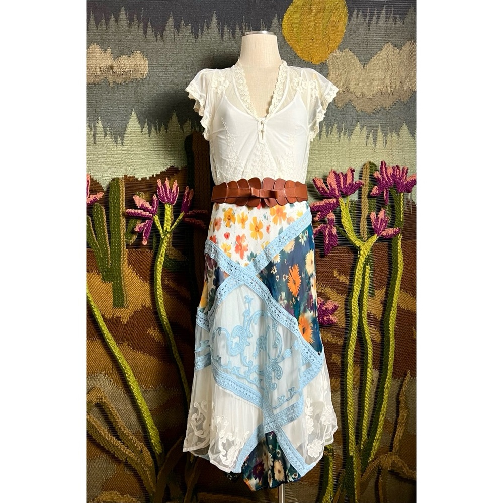 Anthropologie Printed Mermaid Maxi Skirt LP - Picture 4 of 16